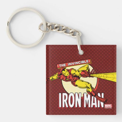 Iron Man Retro Character Graphic Keychain