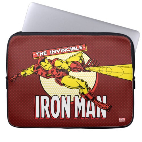 Iron Man Retro Character Graphic Laptop Sleeve