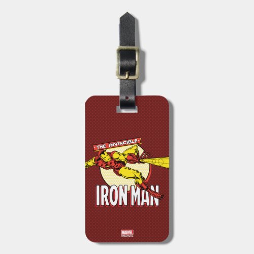 Iron Man Retro Character Graphic Luggage Tag