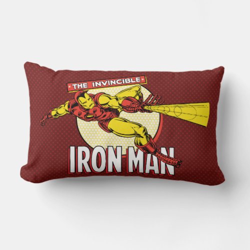 Iron Man Retro Character Graphic Lumbar Pillow