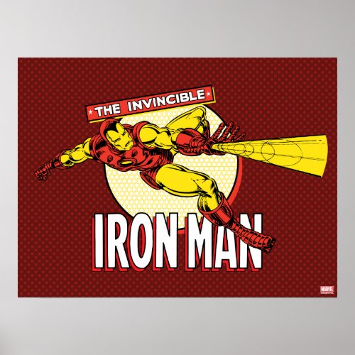 Iron Man Retro Character Graphic Poster