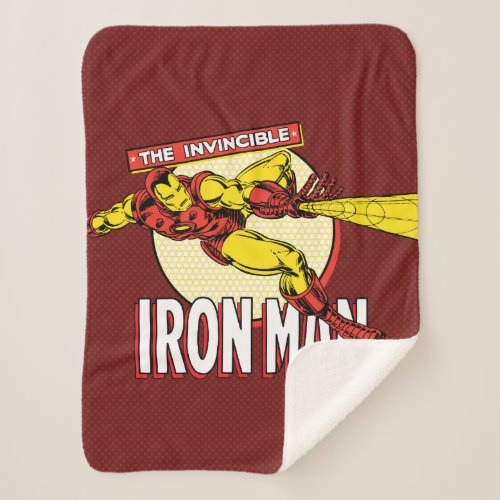 Iron Man Retro Character Graphic Sherpa Blanket