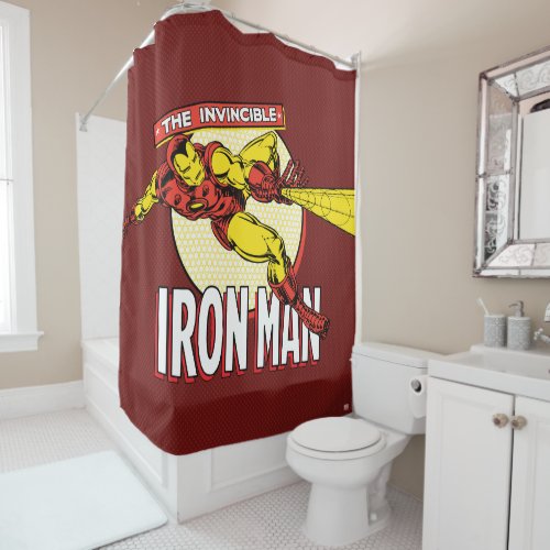 Iron Man Retro Character Graphic Shower Curtain