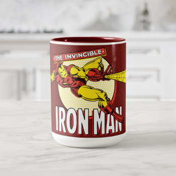 Iron Man Retro Character Graphic Two-tone Coffee Mug by marvelclassics at Zazzle