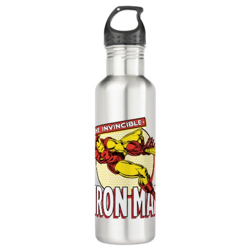 Iron Man Retro Character Graphic Water Bottle