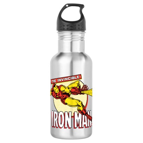 Iron Man Retro Character Graphic Water Bottle