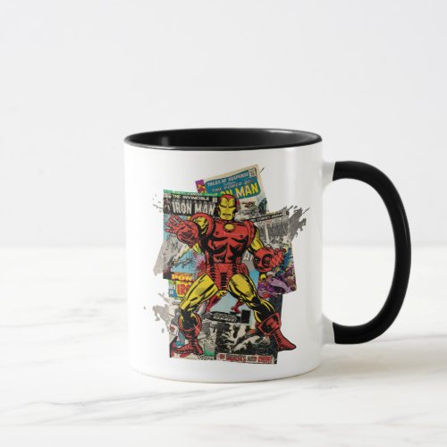 Iron Man Retro Comic Collage Mug