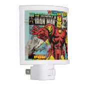 Iron Man Retro Comic Collage Night Light (Right)