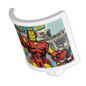 Iron Man Retro Comic Collage Night Light (Angled)