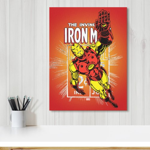 Iron Man Retro Comic Price Graphic Canvas Print