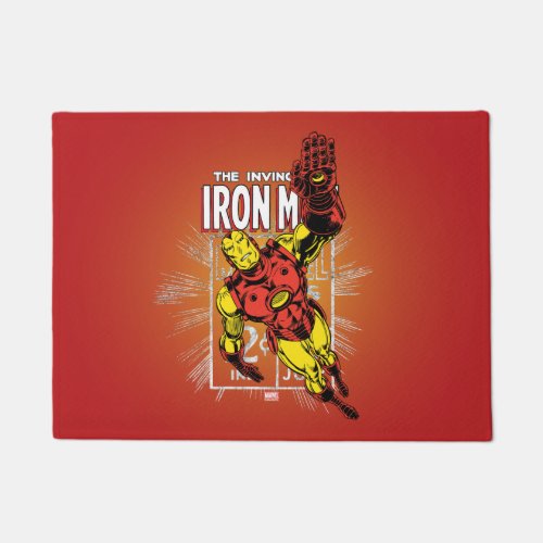 Iron Man Retro Comic Price Graphic Doormat