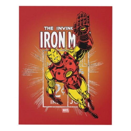 Iron Man Retro Comic Price Graphic Panel Wall Art