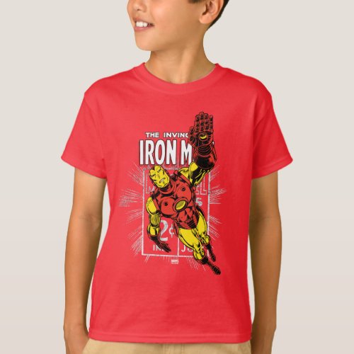 Iron Man Retro Comic Price Graphic T_Shirt