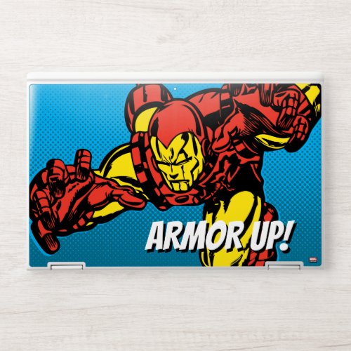 Iron Man Retro Grab HP Laptop Skin