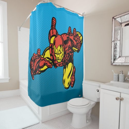 Iron Man Retro Grab Shower Curtain