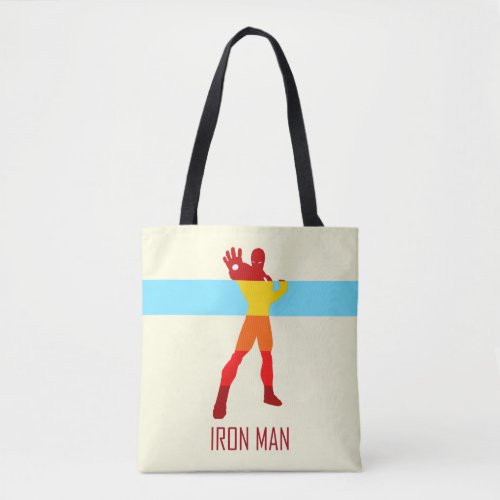 Iron Man Silhouette Color Block Tote Bag
