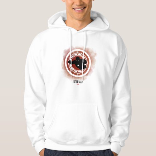 Iron Man Silhouette Over Watercolor Icon Hoodie