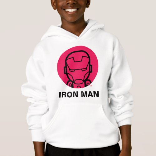 Iron Man Stylized Line Art Icon Hoodie