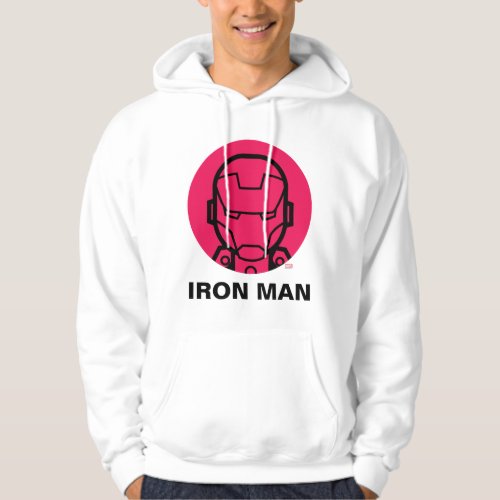 Iron Man Stylized Line Art Icon Hoodie