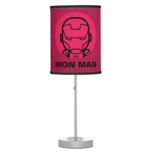 Iron Man Stylized Line Art Icon Table Lamp