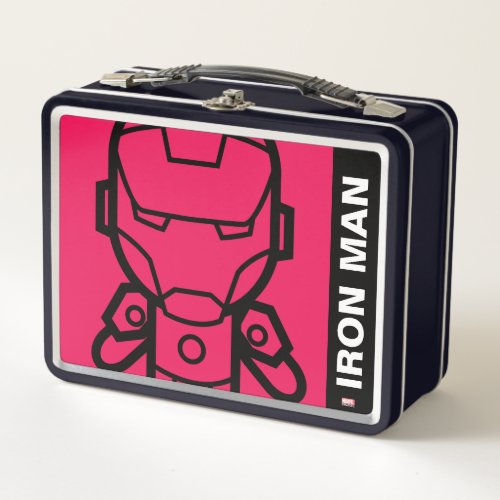 Iron Man Stylized Line Art Metal Lunch Box