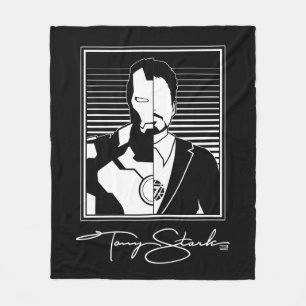 Iron Man Tony Stark Signature Icon Fleece Blanket