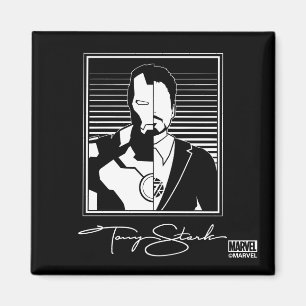 Iron Man Tony Stark Signature Icon Magnet