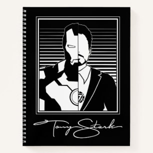 Iron Man Tony Stark Signature Icon Notebook