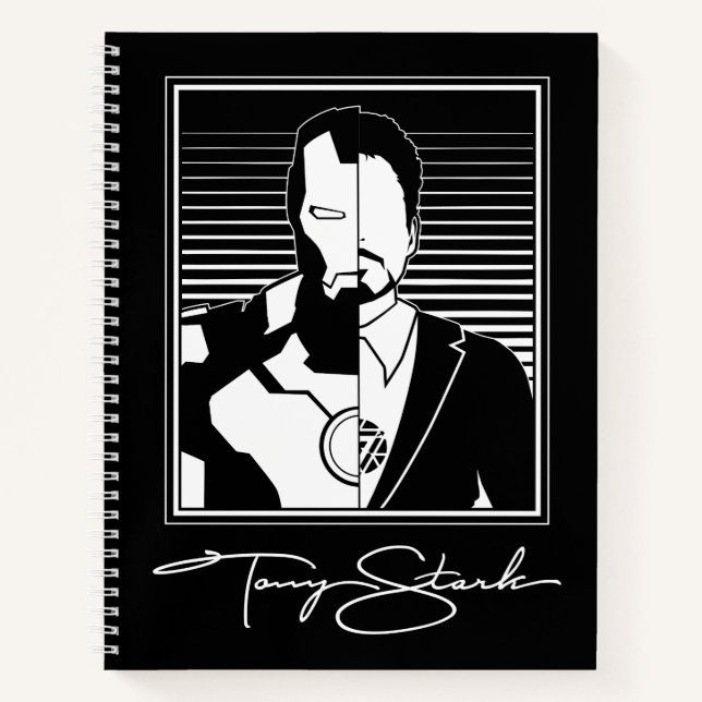 Iron Man Tony Stark Signature Icon Notebook (Front)