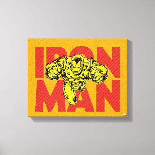Iron Man Typography Character Art Canvas Print