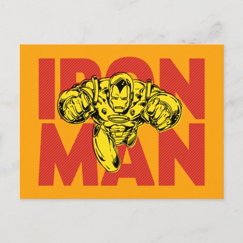 Iron Man Typography Character Art Postcard
