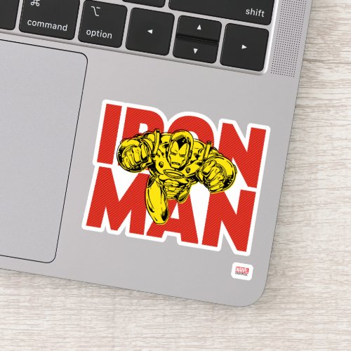Iron Man Typography Character Art Sticker
