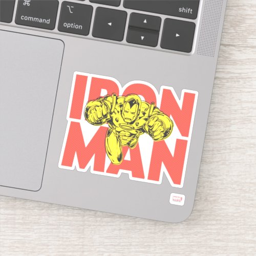 Iron Man Typography Character Art Sticker