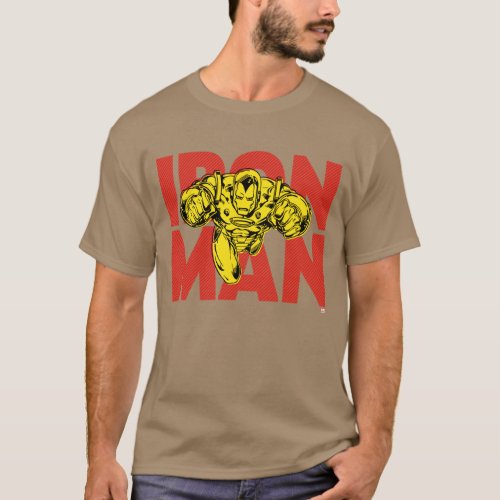 Iron Man Typography Character Art T_Shirt