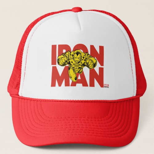 Iron Man Typography Character Art Trucker Hat