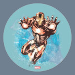 Iron Man Watercolor Character Art Classic Round Sticker