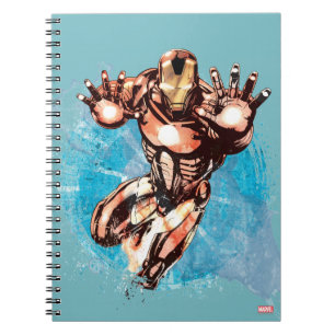 Iron Man Watercolor Character Art Notebook