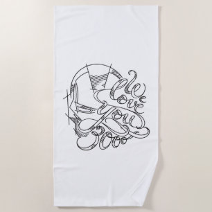 Iron Man   We Love You 3000 Beach Towel
