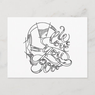 Iron Man We Love You 3000 Postcard