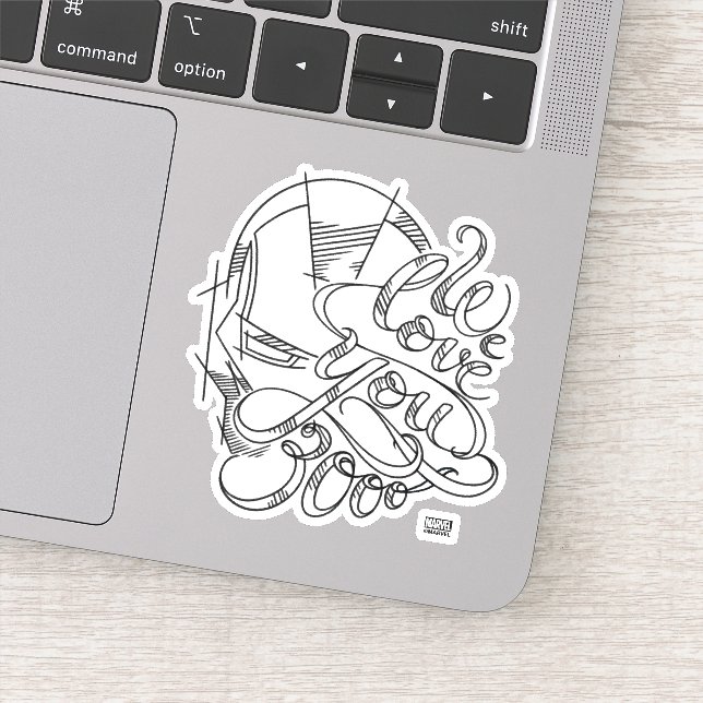 Iron Man | We Love You 3000 Sticker (Detail)