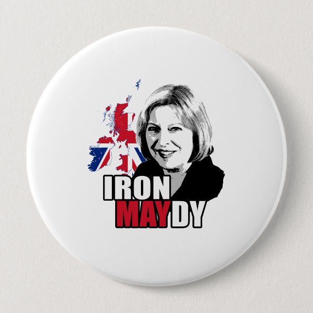 Iron Maydy the Iron Lady - -  Pinback Button (Front)