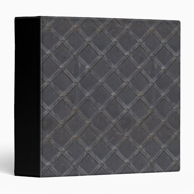 Iron Metal diamond pattern Binder (Front/Spine)