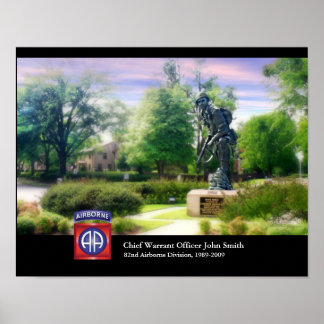 Iron Mike with 82nd Airborne Emblem (customize) Poster