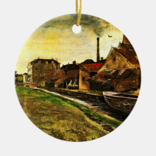 Iron Mill in The Hague by Vincent van Gogh Ceramic Ornament