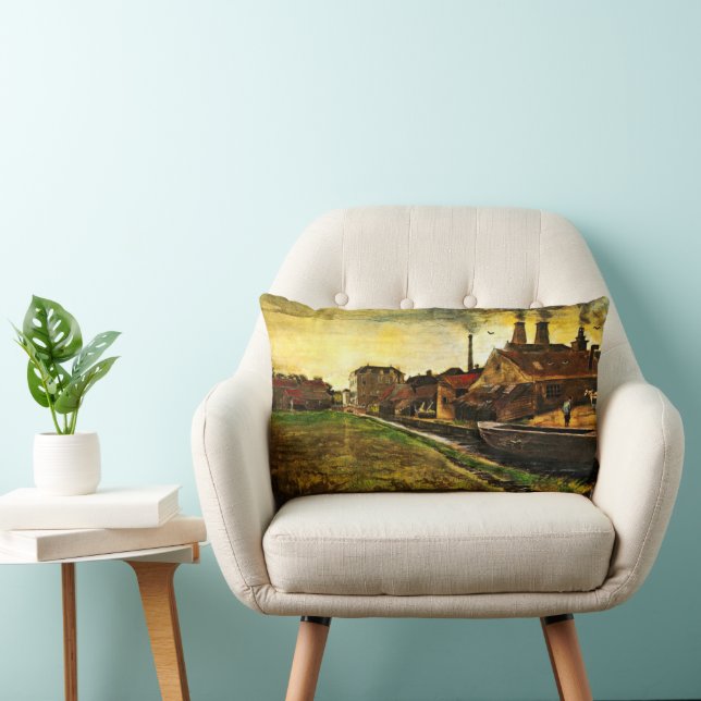 Iron Mill in The Hague by Vincent van Gogh Lumbar Pillow (Chair)