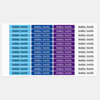 48 Color iron-on Kids Name Labels for Daycare Clothes