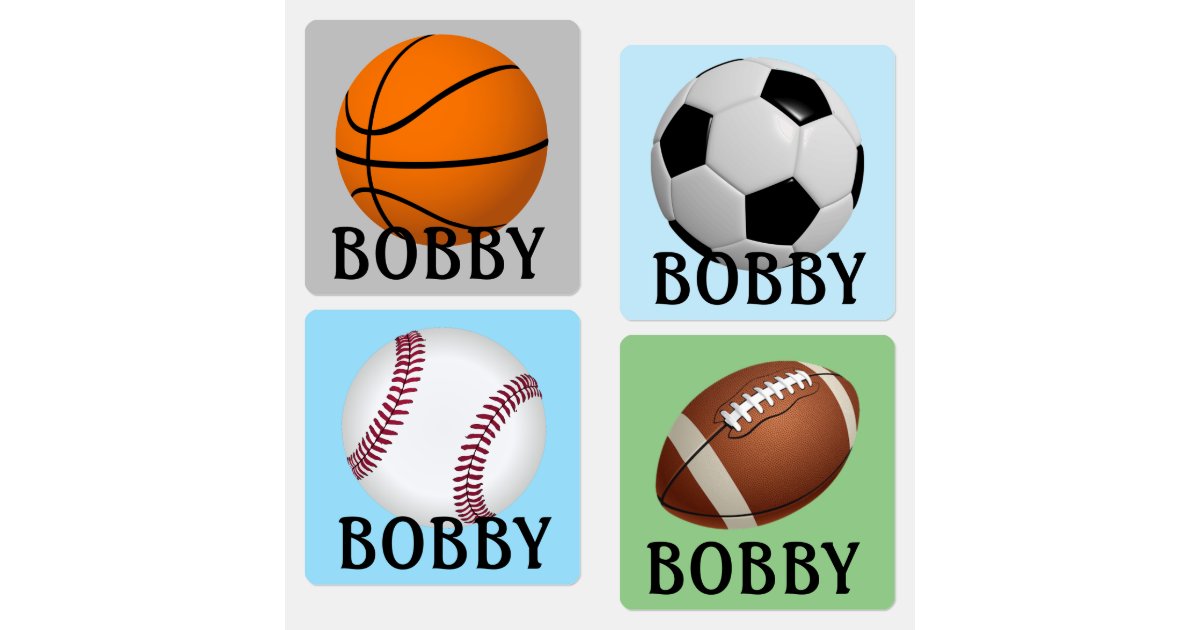 Iron On Boys Sports Balls Clothing Labels Name Zazzle Com Iron On Boys Sports Balls Clothing Labels Name Zazzle Com