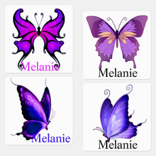 Iron on Butterfly Clothing Labels add Name Girl's