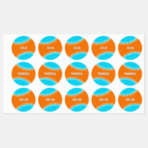 iron on labels for 1 to 3 baseball players
