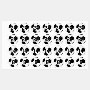 iron on labels for 1 to 4 soccer players
